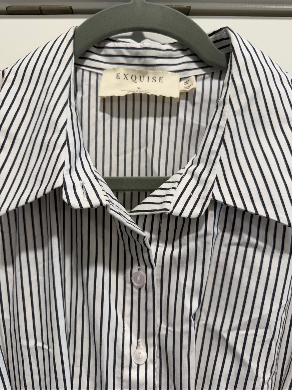 Anthropologie Blue and White Striped Maxi Shirt Dress - Picture 3 of 7